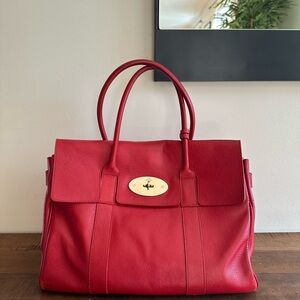Mulberry Red Leather Tote